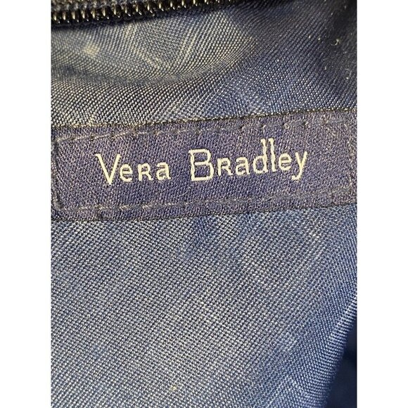 Vera Bradley Womens 22178-J83 Tote Bag Blue Floral Square Lightweight Zipper - Picture 7 of 8